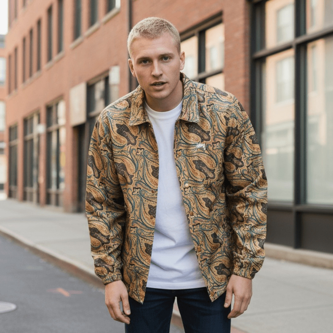 【STUSSY】ペイズリー柄グラフィックジャケット